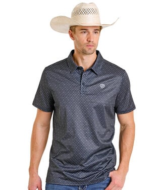 Panhandle Slim BM51T08331 Black Geo Polo