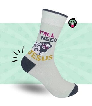 about face designs Yall Need Jesus Socks