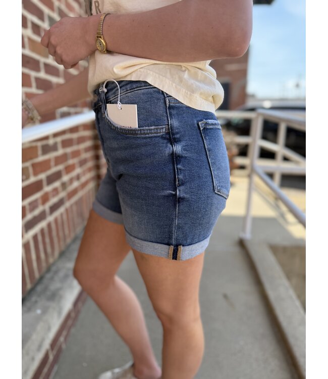 Flashy High Rise Double Cuff Shorts LV1833