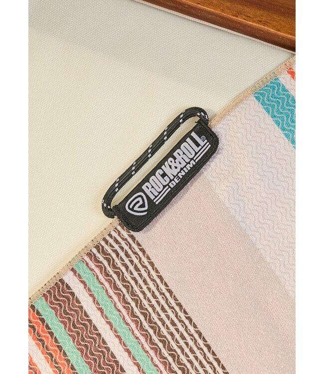 BU46M08420 Tan Stripe Microfiber Beach Towel