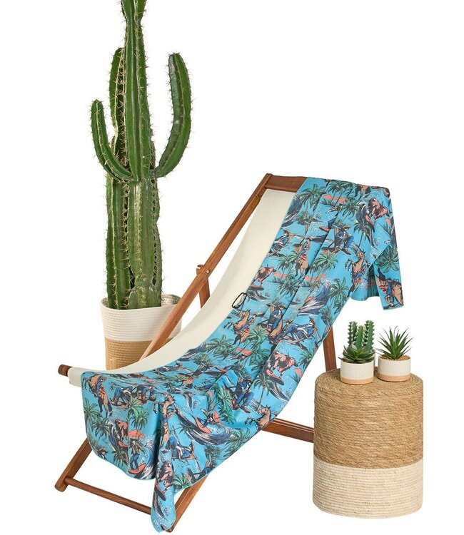 BU46M08422 Turquoise Microfiber Beach Towel