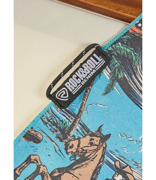 BU46M08422 Turquoise Microfiber Beach Towel