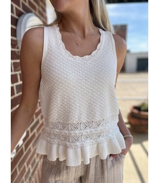 be cool Ruffled Tank Sweater 65501