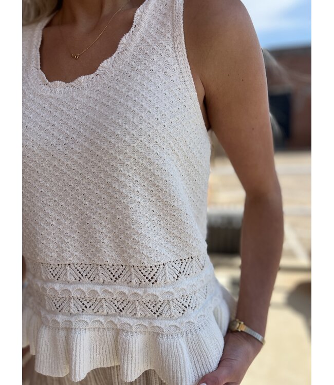 Ruffled Tank Sweater 65501