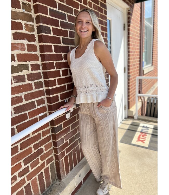 Ruffled Tank Sweater 65501