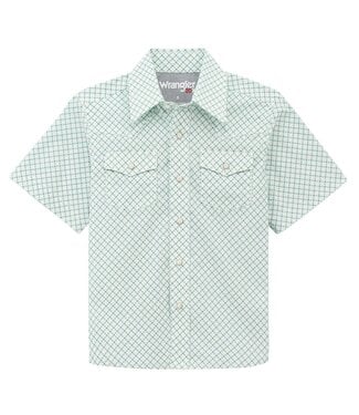 Wrangler 112378805 Boys 20X SS Snap Green