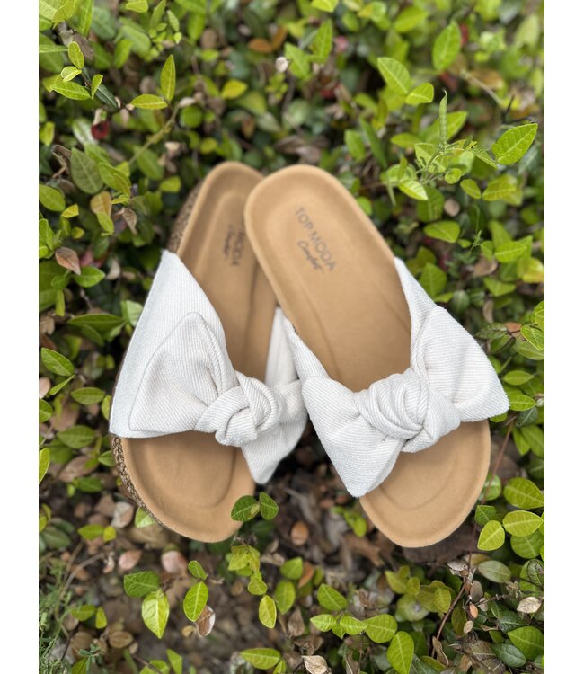 Cory Ivory Denim Sandal