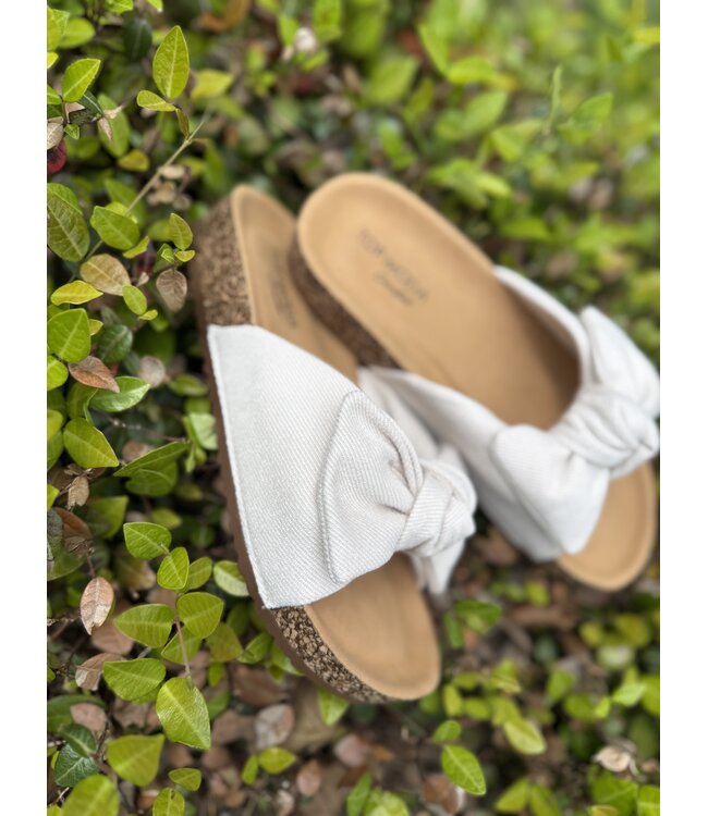 Cory Ivory Denim Sandal