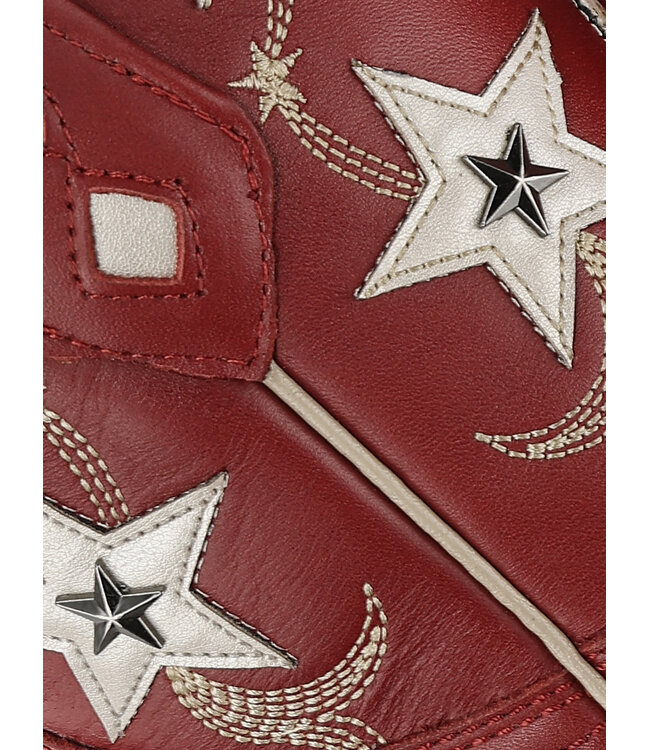 Z5543 RED EMBROIDERY & STARS