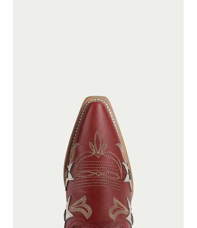 Z5543 RED EMBROIDERY & STARS