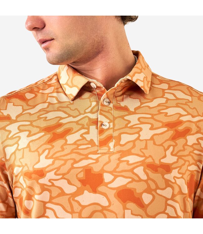 Performance Polo Orange Texas Camo