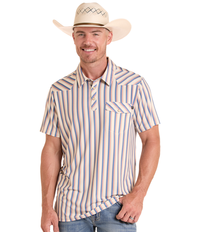 BM51T09057 Western Stripe Polo Natural