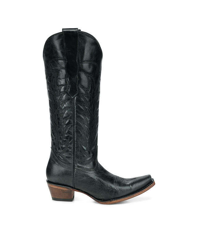 L8077 LD BLACK EMBROIDERY