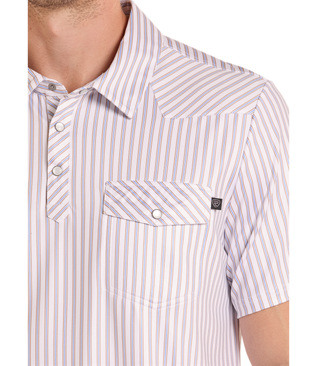 BM51T09335 Western Stripe Polo White