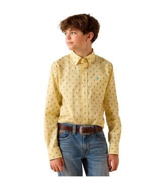 Ariat Intl 10071678 BOYS CASUAL MEDALLION LS SHRT SNLT
