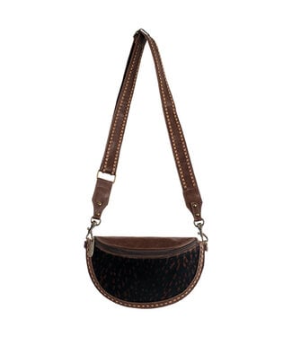 2520841323 JUSTIN LADIES SLING POUCH BRINDLE HAIR ON