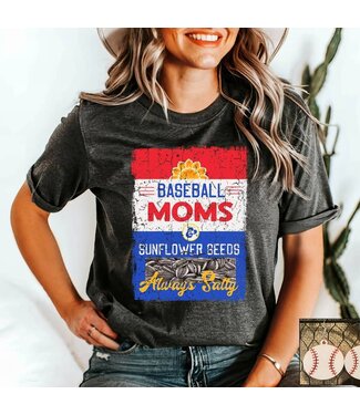Southern Attitude Designs Baseball Moms & Sunflower Seeds Graphic Tee