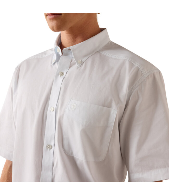 10073615 MNS LIGHTWEIGHT TWILL SS SHRT WHT