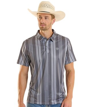 Panhandle Slim BM51T08729 Stripe Polo Charcoal