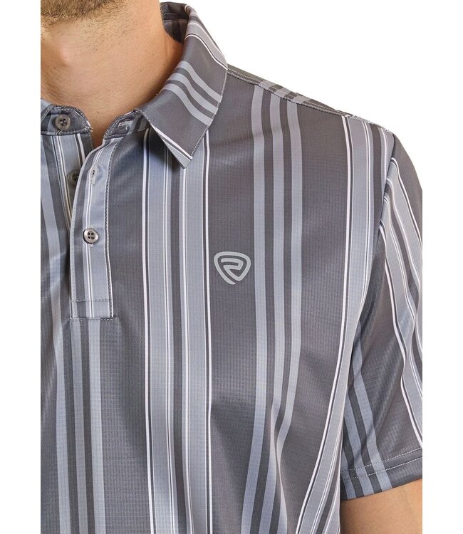 BM51T08729 Stripe Polo Charcoal