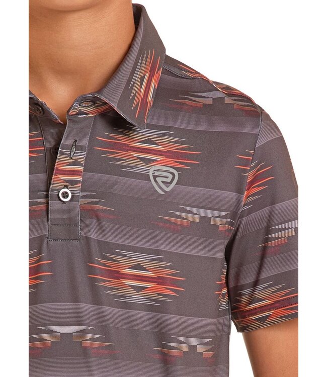 BB51T08720 Aztec Polo Charcoal
