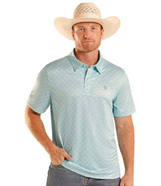 Panhandle Slim TM51T08994 Polo Snap Turquoise