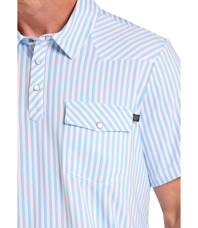BM51T09059 Western Stripe Polo White
