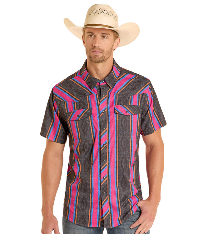 BMN3S08684 Rip Stop Stripes Black