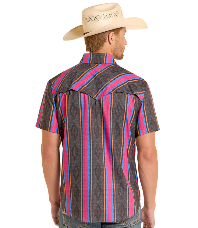 BMN3S08684 Rip Stop Stripes Black