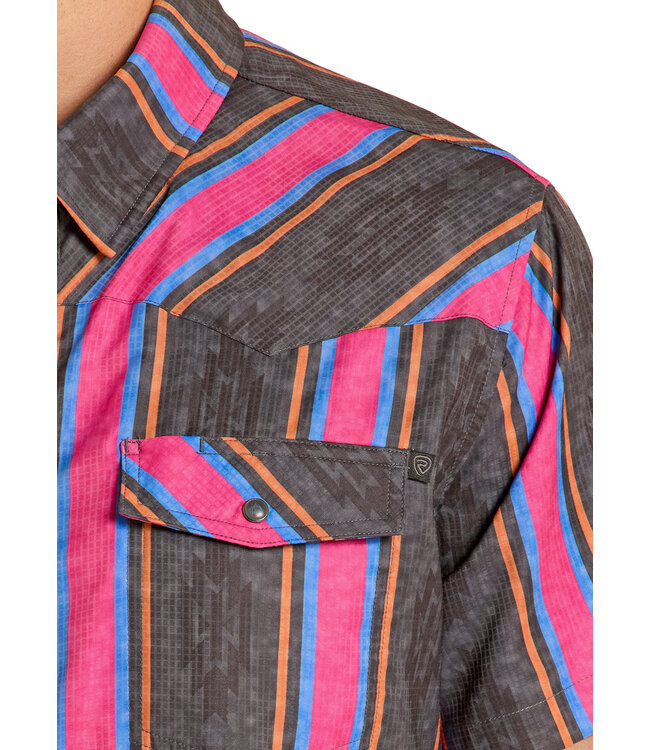 BMN3S08684 Rip Stop Stripes Black