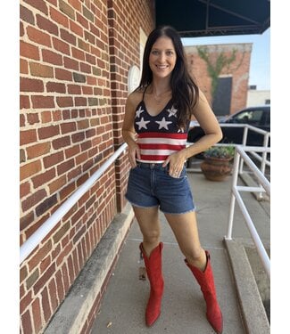 Wrangler 112379502 Retro Americana Crochet Tank