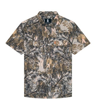Raised by Coyotes Mesquite Camo Pearl Snap SS