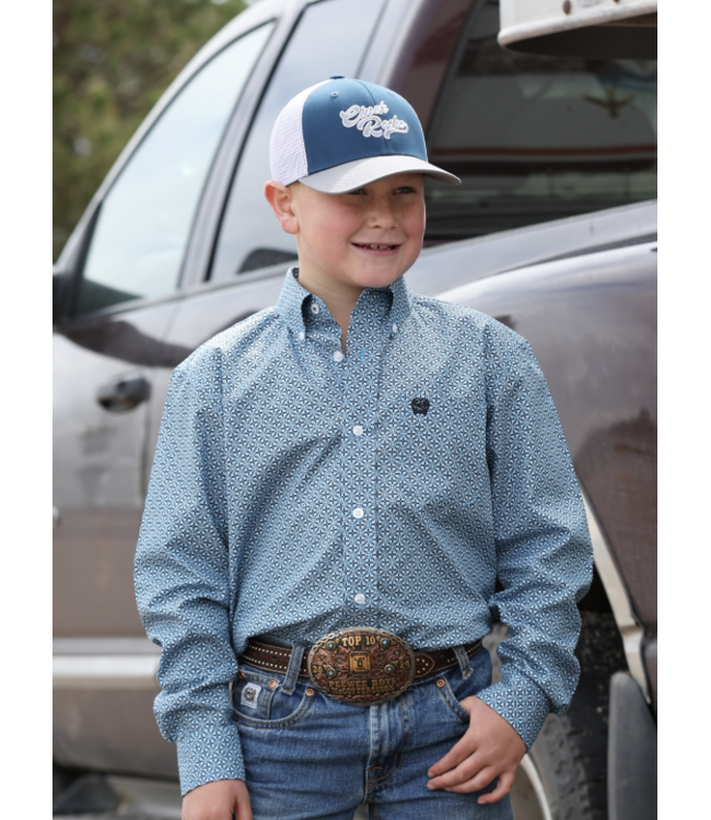 MTW7060417 Boys LS Blue Print