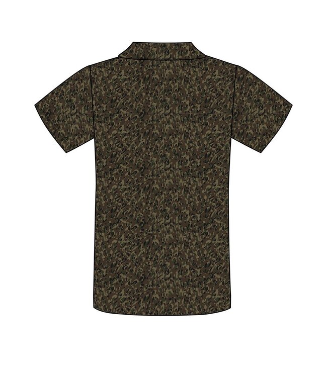 BB51T08739 Camo Polo Dark Brown