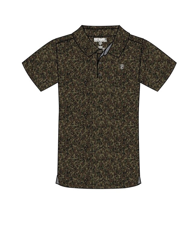 BB51T08739 Camo Polo Dark Brown