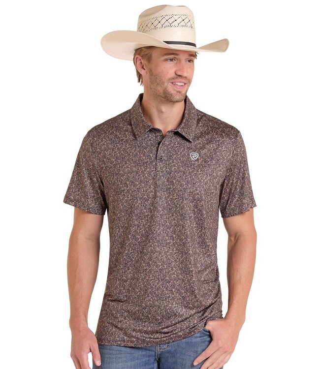 BM51T08739 Camo Polo Dark Brown
