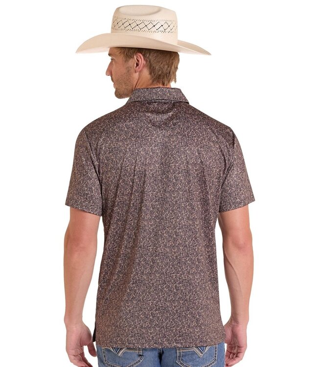 BM51T08739 Camo Polo Dark Brown
