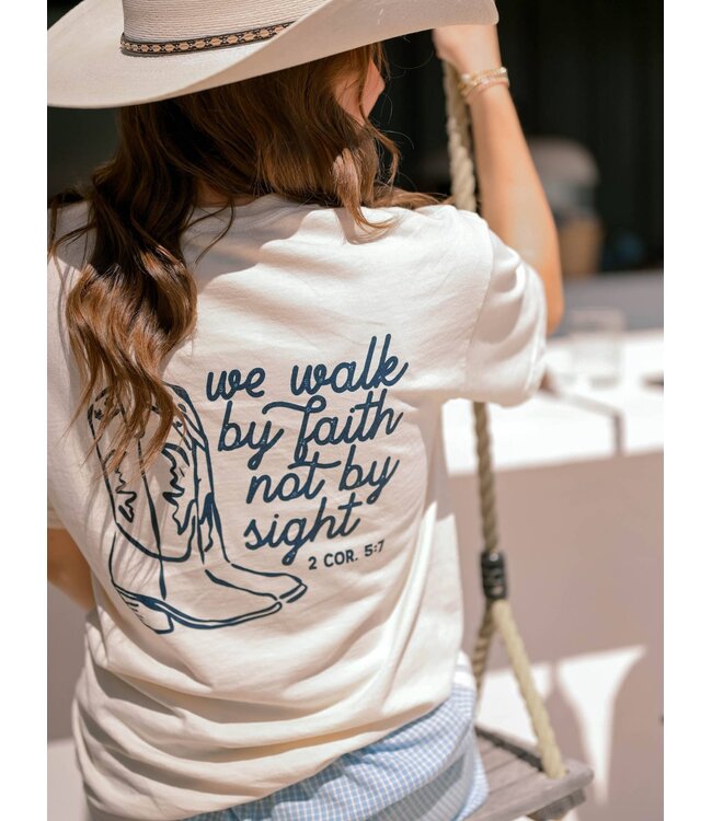 Walk By Faith Tee - Ivory