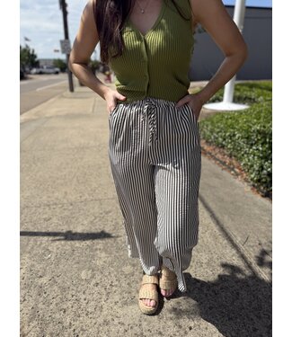 hiddenbrand Striped Slacks Striped Wide-Leg Pants HWJ01221