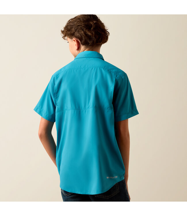 10073499 BOYS VENTTEK OUTBOUND SS SHRT BLU MN TRQ