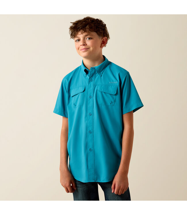 10073499 BOYS VENTTEK OUTBOUND SS SHRT BLU MN TRQ