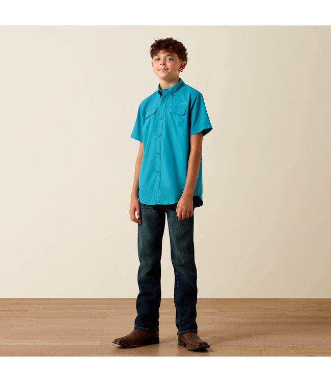 10073499 BOYS VENTTEK OUTBOUND SS SHRT BLU MN TRQ