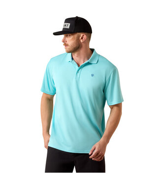 Ariat Intl 10073481 MNS TEK SS POLO ANGL BLU
