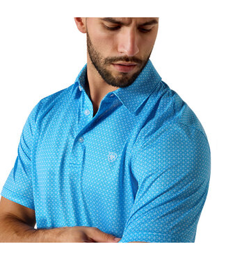 Ariat Intl 10073468 MNS ALL OVER PRINT SS POLO IBZBL MNI GEO