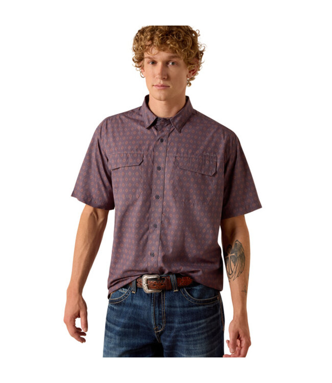 10073428 MNS PRTD VENTTEK OUTBOUND SS SHRT BLK