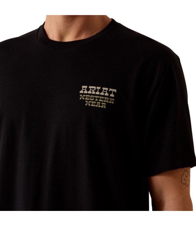 10073418 MNS COUNTRY WESTERN LOCKUP SS M TSHRT BLK