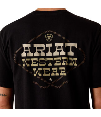Ariat Intl 10073418 MNS COUNTRY WESTERN LOCKUP SS M TSHRT BLK
