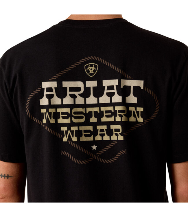 10073418 MNS COUNTRY WESTERN LOCKUP SS M TSHRT BLK