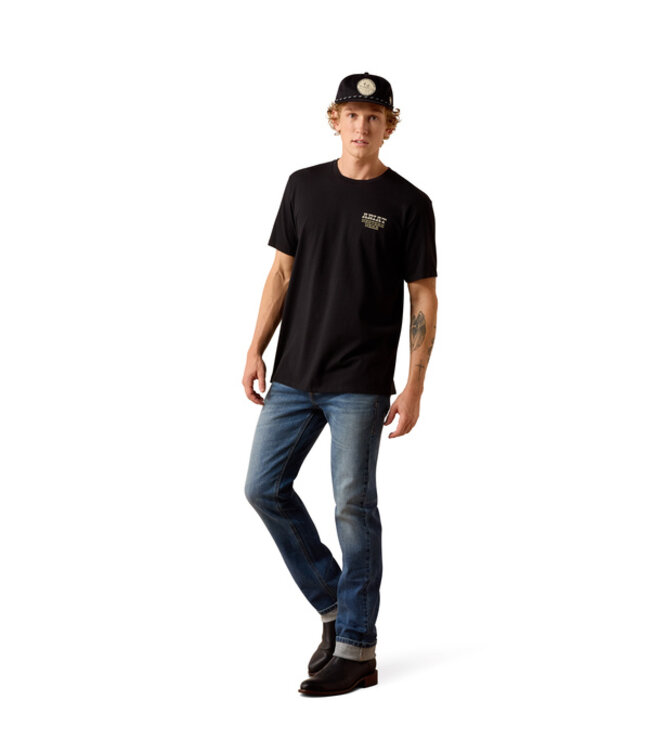 10073418 MNS COUNTRY WESTERN LOCKUP SS M TSHRT BLK