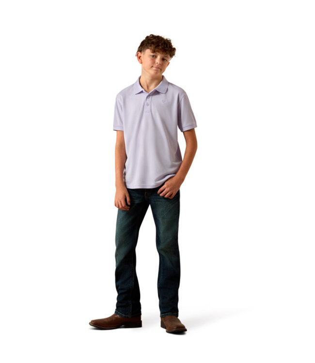 10073485 BOYS TEK SS POLO PRPL HTH